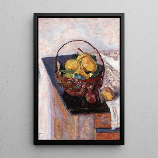 The fruit basket - Pierre Bonnard — framed artwork on a wall
