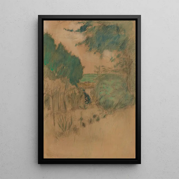 View of Vernon - Pierre Bonnard — framed artwork on a wall