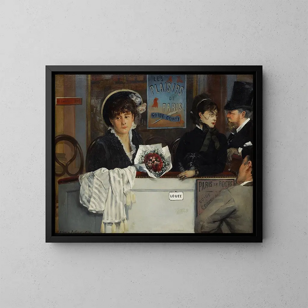 Die Freuden von Paris - Pierre Carrier-Belleuse — gerahmtes Bild an der Wand