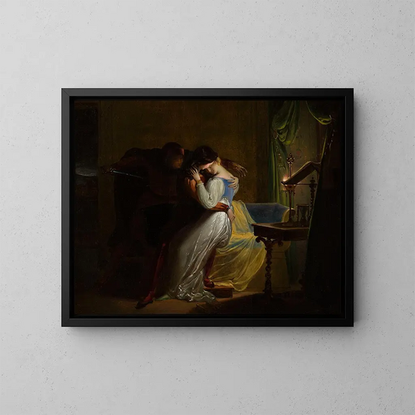 Paolo und Francesca - Pierre Claude François Delorme — gerahmtes Bild an der Wand