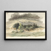 Hügelige Landschaft - Pierre Louis Dubourcq — gerahmtes Bild an der Wand