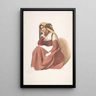 Pierre Louis Dubourcq - Seated Italian Peasant Woman.webp