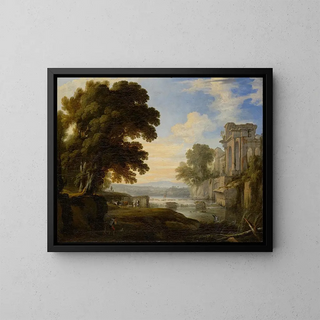 Pierre Patel the elder - River Bank with Ancient Ruins.webp