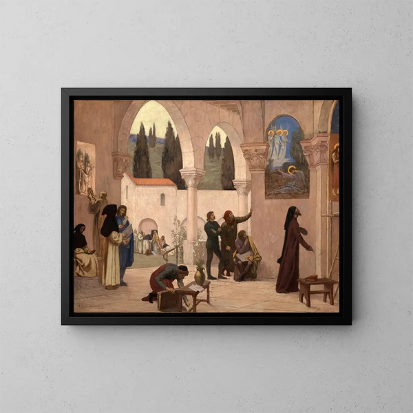 Ispirazione cristiana - Pierre Puvis de Chavannes — quadro incorniciato alla parete