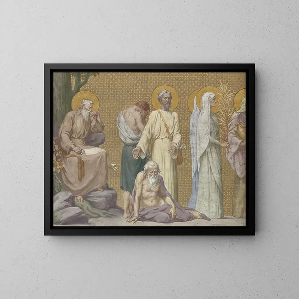 Prozession - Pierre Puvis de Chavannes — gerahmtes Bild an der Wand