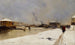 Il porto inferiore del ponte di Tolbiac durante l'alluvione - Pierre Vauthier — vista dell’opera