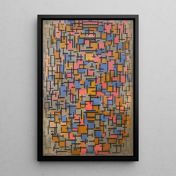 Composition - Piet Mondrian — framed artwork on a wall