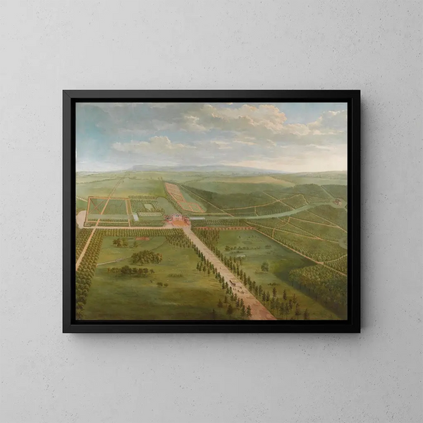 Vista di Tottenham Park, Wiltshire - Pieter Andreas Rysbrack — quadro incorniciato alla parete