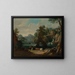 Un guardiano di mucche sul bordo di un fiume in cascata - Pieter Bout — quadro incorniciato alla parete
