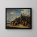 Mercato del pesce sulla spiaggia - Pieter Bout — quadro incorniciato alla parete