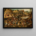 Sprichwörter - Pieter Brueghel der Jüngere — gerahmtes Bild an der Wand