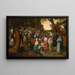 Johannes der Täufer predigend - Pieter Brueghel der Jüngere — gerahmtes Bild an der Wand