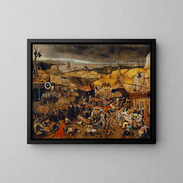 Il Trionfo della Morte - Pieter Brueghel il Giovane — quadro incorniciato alla parete