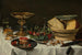 Strawberries, currants, and bread on a pewter plate - Pieter Claesz — artwork view