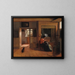 Eine Mutter, die die Haare ihres Kindes bindet - Pieter de Hooch — gerahmtes Bild an der Wand