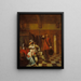 Träger schlechter Nachrichten - Pieter de Hooch — gerahmtes Bild an der Wand
