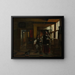 interno con una giovane coppia - Pieter de Hooch — quadro incorniciato alla parete