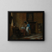 Freizeitzeit in einem eleganten Rahmen - Pieter de Hooch — gerahmtes Bild an der Wand