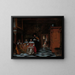 Portrait einer Familie, die Musik spielt - Pieter de Hooch — gerahmtes Bild an der Wand