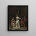 La Salutation - Pieter de Hooch — quadro incorniciato alla parete