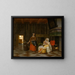 Donna e bambino con una serva - Pieter de Hooch — quadro incorniciato alla parete