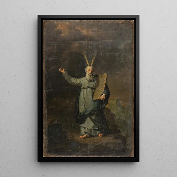 Moses with the Tablets of the Law - Pieter Gaal — framed artwork on a wall