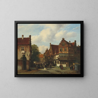 Pieter Gerardus Vertin - A Dutch street scene.webp