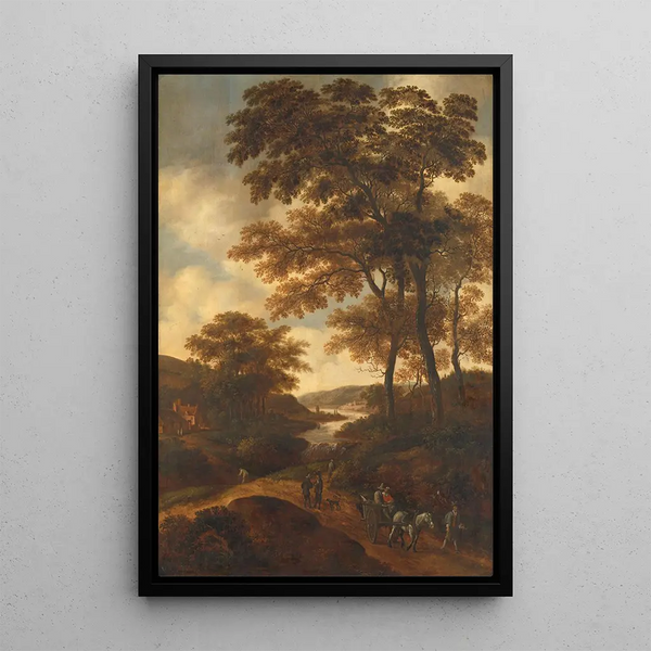 Landscape painting wooded - Pieter Jansz van Asch — framed artwork on a wall