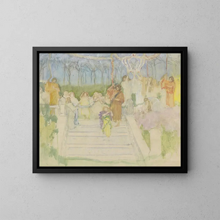 Pieter Josselin de Jong - Tableau vivant ter gelegenheid van het huwelijk van koningin Wilhelmina in 1901.webp