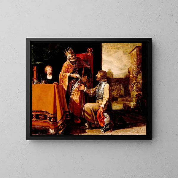David übergibt den Brief an Urie - Pieter Lastman — gerahmtes Bild an der Wand