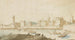 Vista di Civitavecchia con il muro del porto - Pieter Moninckx — vista dell’opera