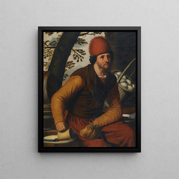 Pieter Pietersz - A Peasant With A Basket Of Eggs.webp