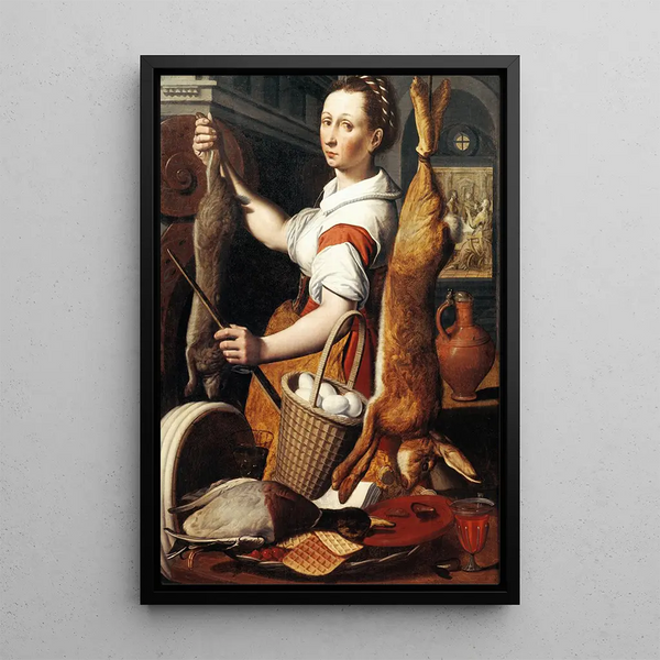 Kitchen cabinet painting - Pieter Pietersz — framed artwork on a wall