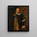 Portrait von Mattheus Augustijnsz. Steyn, Berater am Kollegium der Marine im Nordviertel in Dokkum - Pieter Pietersz. — gerahmtes Bild an der Wand
