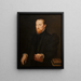 Mann mit rotem Bart sitzend - Pieter Pourbus — gerahmtes Bild an der Wand