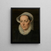 Portrait einer Frau - Pieter Pourbus — gerahmtes Bild an der Wand