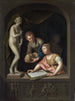 Ein Mädchen beim Zeichnen und ein Junge neben einer Venusstatue - Pieter van der Werff — Ansicht des Kunstwerks