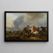 Cavalleria che attacca l'infanteria - Pieter Wouwerman — quadro incorniciato alla parete