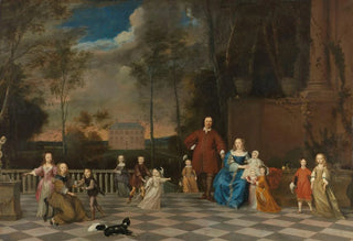 Pieter van Anraedt - The Amsterdam Merchant Jeremias van Collen 16191707 with his Wife and their Twelve Children.webp