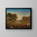 Una veduta della campagna romana con pastori che si riposano con il loro bestiame - Pieter van Laer — quadro incorniciato alla parete
