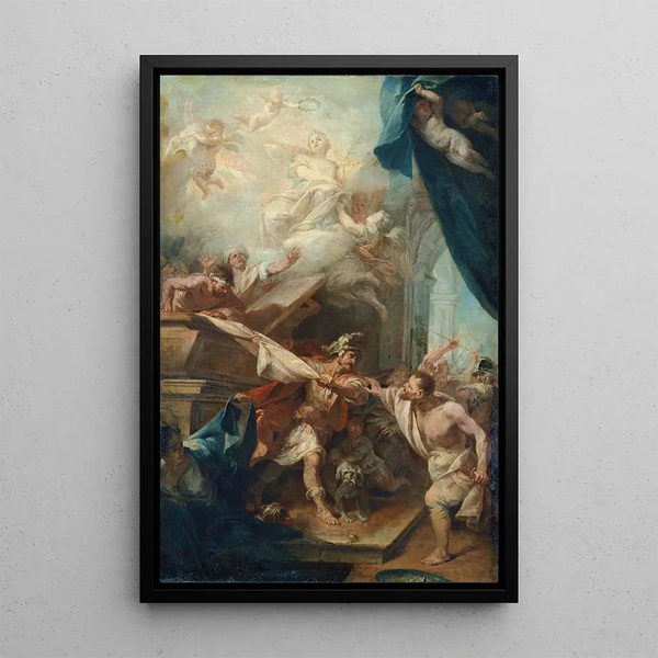 L'apparition d'une martyre - Pietro Antonio Magatti — framed artwork on a wall