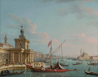 Pietro Bellotti - Venice with the Punta della Dogana looking East towards the Doges Palace.webp