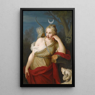 Pietro Rotari - Diana Goddess Of The Hunt Leaning Against A Tree.webp