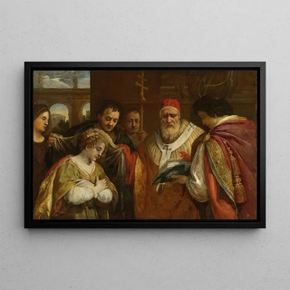Pietro da Cortona - Saint Domitilla Receiving The Veil From Pope Clement I.webp
