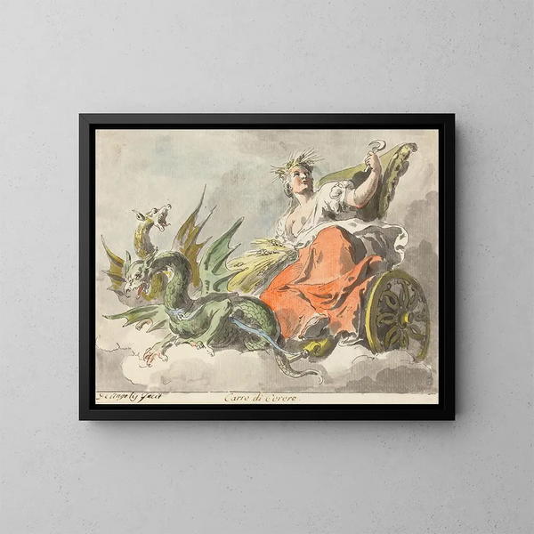 Chariot de Cérès - Pietro de Angelis — gerahmtes Bild an der Wand