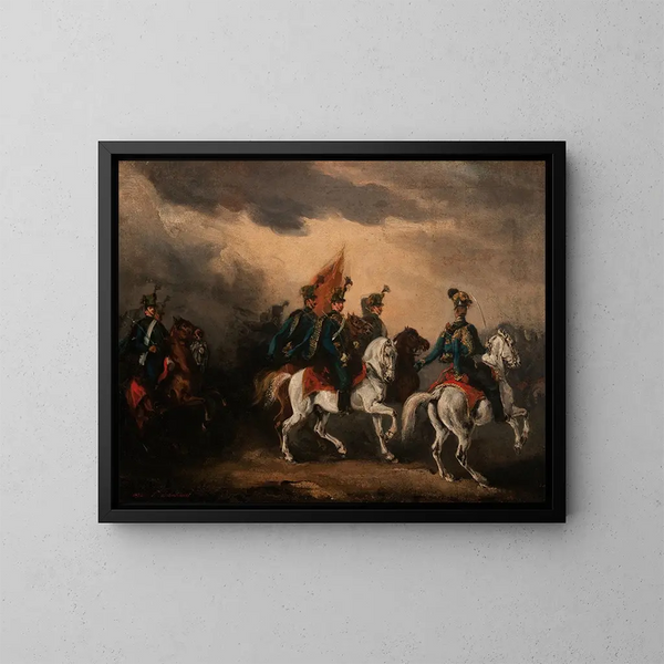 Hussards bleus - Piotr Michałowski — gerahmtes Bild an der Wand