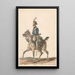 Hanoverian Hussar on horseback - Piotr Michałowski — framed artwork on a wall