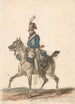 Hanoverian Hussar on horseback - Piotr Michałowski — artwork view