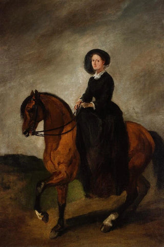 Piotr Michaowski - Portrait of Celina artists daughter on horseback.webp