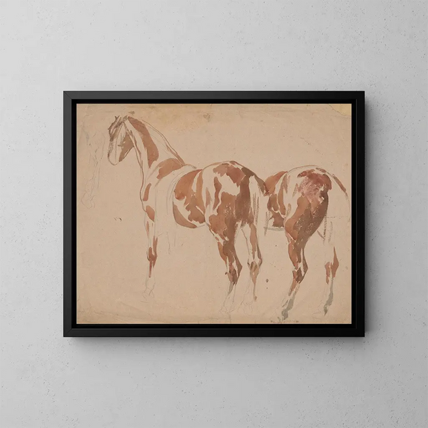 L'étude du cheval et de son harnais - Piotr Michałowski — gerahmtes Bild an der Wand
